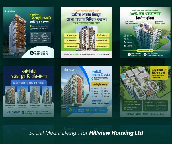Real Estate Social Media Design for Hillview Housing Ltd